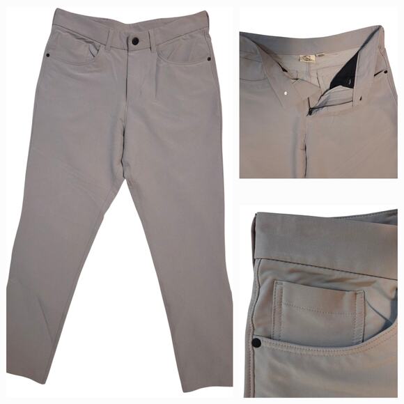 Panama Jack Men's Commuter Pants, lt gray, 4-way stretch, sz 34×32 Performance - Picture 1 of 10
